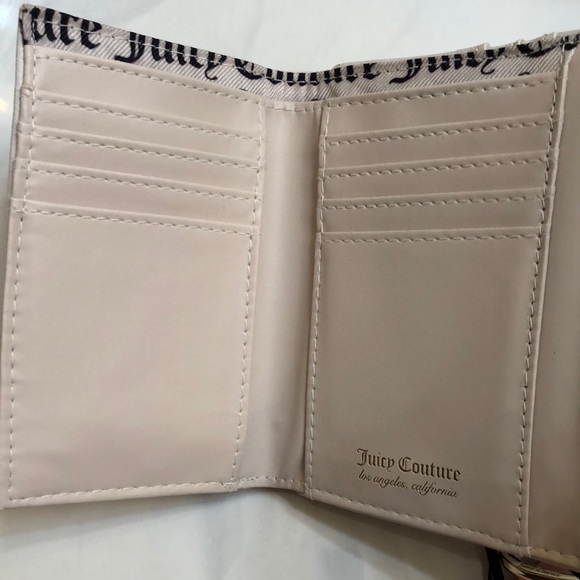 Juicy Couture Liquorice & Angel Royal Couture Double Sided Trifold Wallet NWT - Picture 12 of 16